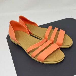 Crocs Tulum Sandals Women's Size 8 Strappy Coral